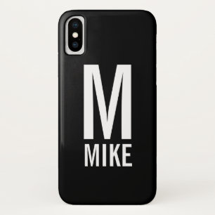 Modernes Personalisiertes Monogramm und Name Case-Mate iPhone Hülle