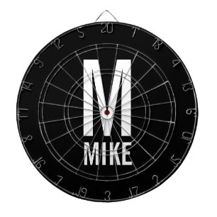 Modernes Personalisiertes Monogramm und Name Dartscheibe