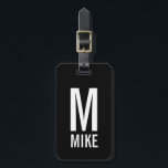 Modernes Personalisiertes Monogramm und Name Gepäckanhänger<br><div class="desc">Modernes Monogramm Design mit personalisiertem Monogramm und Namen in modernem fett-serifenem Schriftart.

Perfektes Geschenk für Papa,  Ehemann,  Freund,  Jungen und mehr.</div>