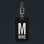 Modernes Personalisiertes Monogramm und Name Gepäckanhänger<br><div class="desc">Modernes Monogramm Design mit personalisiertem Monogramm und Namen in modernem fett-serifenem Schriftart.

Perfektes Geschenk für Papa,  Ehemann,  Freund,  Jungen und mehr.</div>