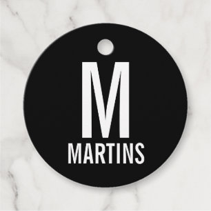 Modernes Personalisiertes Monogramm und Name Geschenkanhänger