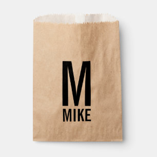 Modernes Personalisiertes Monogramm und Name Geschenktütchen