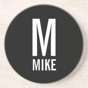 Modernes Personalisiertes Monogramm und Name Getränkeuntersetzer