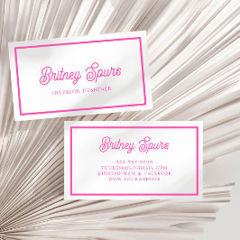 Modernes Personalisiertes Monogramm und Name Hot P Visitenkarte