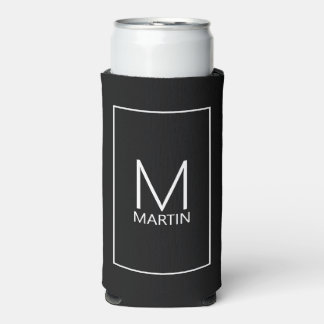 Modernes Personalisiertes Monogramm und Name könne Selters Dosenkühler