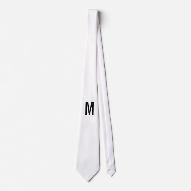 Modernes Personalisiertes Monogramm und Name Krawatte (Vorderseite)