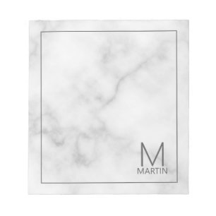 Modernes Personalisiertes Monogramm und Name Notep Notizblock