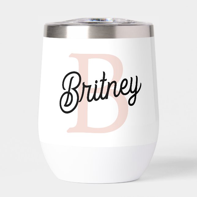Modernes Personalisiertes Monogramm und Name Paste (Vorderseite)