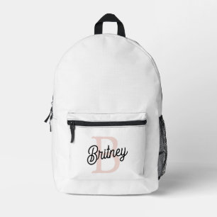 Modernes Personalisiertes Monogramm und Name Paste Bedruckter Rucksack