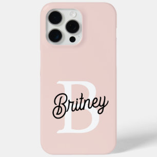 Modernes Personalisiertes Monogramm und Name Paste Case-Mate iPhone Hülle