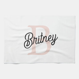 Modernes Personalisiertes Monogramm und Name Paste Geschirrtuch