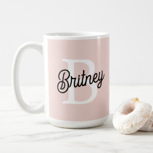 Modernes Personalisiertes Monogramm und Name Paste Kaffeetasse