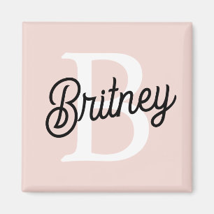 Modernes Personalisiertes Monogramm und Name Paste Magnet