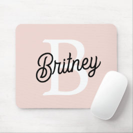 Modernes Personalisiertes Monogramm und Name Paste Mousepad