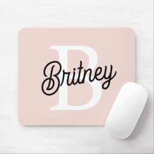 Modernes Personalisiertes Monogramm und Name Paste Mousepad