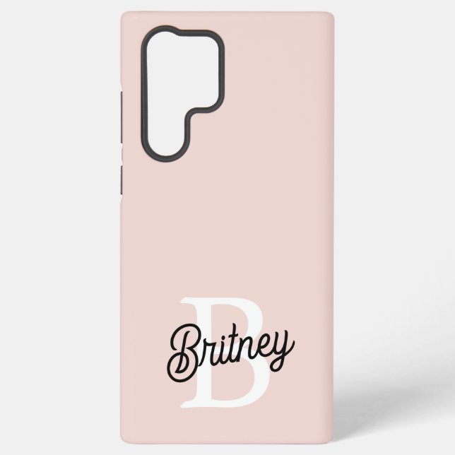 Modernes Personalisiertes Monogramm und Name Paste Samsung Galaxy Hülle (Rückseite)