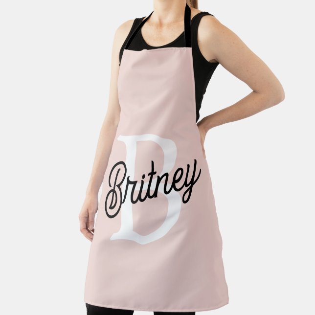 Modernes Personalisiertes Monogramm und Name Paste Schürze (InSitu)