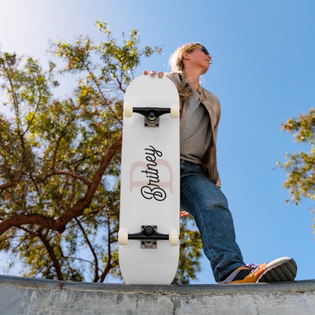 Modernes Personalisiertes Monogramm und Name Paste Skateboard (Außenbereich 1)