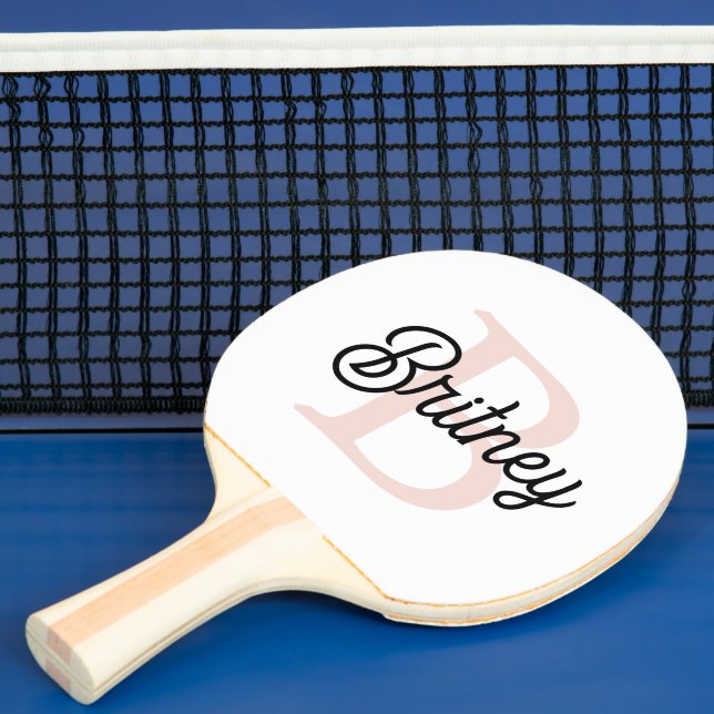 Modernes Personalisiertes Monogramm und Name Paste Tischtennis Schläger (InSitu)