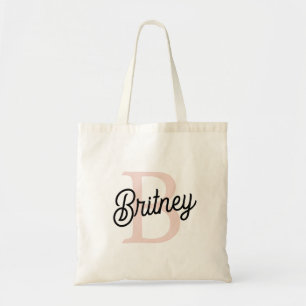Modernes Personalisiertes Monogramm und Name Paste Tragetasche