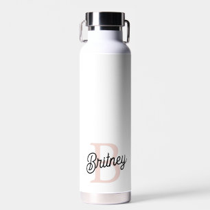 Modernes Personalisiertes Monogramm und Name Paste Trinkflasche