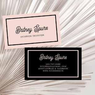 Modernes Personalisiertes Monogramm und Name Paste Visitenkarte