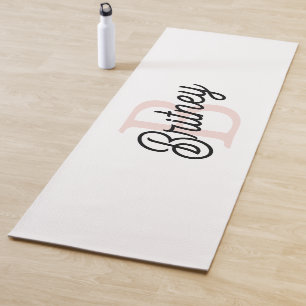 Modernes Personalisiertes Monogramm und Name Paste Yogamatte