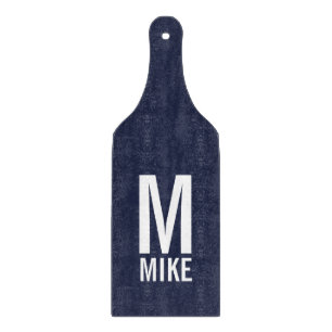 Modernes Personalisiertes Monogramm und Name Schneidebrett