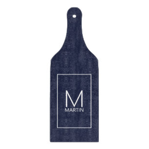 Modernes Personalisiertes Monogramm und Name Schneidebrett