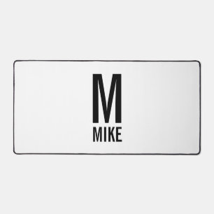 Modernes Personalisiertes Monogramm und Name Schreibtischunterlage