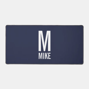 Modernes Personalisiertes Monogramm und Name Schreibtischunterlage