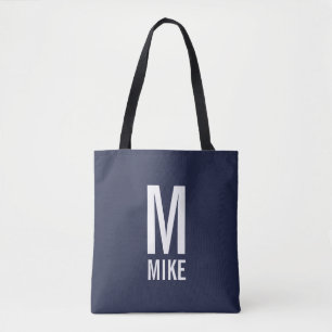 Modernes Personalisiertes Monogramm und Name Tasche