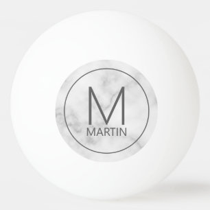 Modernes Personalisiertes Monogramm und Name Tischtennisball