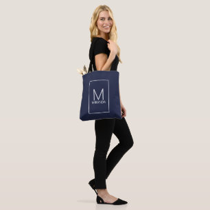 Modernes Personalisiertes Monogramm und Name Tote  Tasche