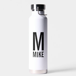 Modernes Personalisiertes Monogramm und Name Trinkflasche