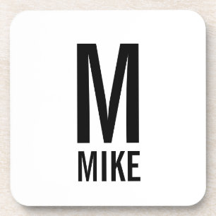 Modernes Personalisiertes Monogramm und Name Untersetzer