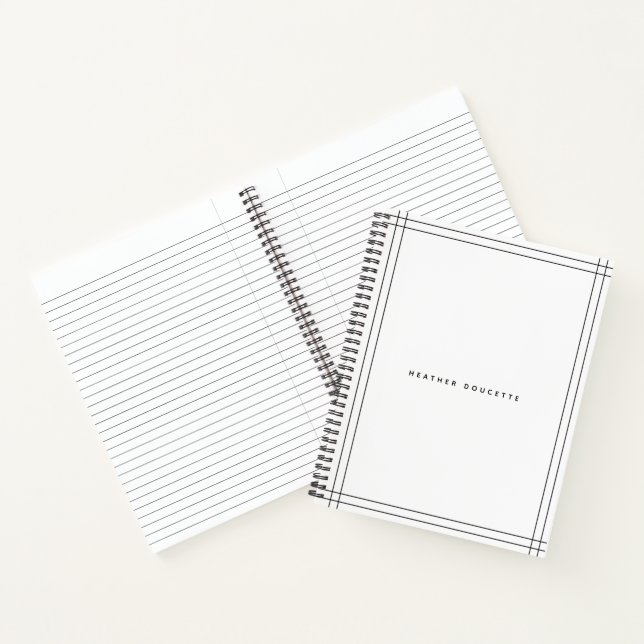 Modernes Personalisiertes Notebook Notizbuch (Innenseite)