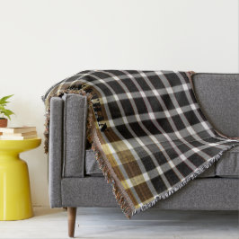 Modernes Personalisiertes Prüfmuster Schwarz-weiß Decke