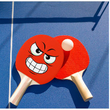 Modernes Personalisiertes Tischtennis-Angry-Gesich