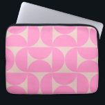 Modernes Pfirsich- und Pink-Preppy-Muster aus dem  Laptopschutzhülle<br><div class="desc">Retro Mitte des Jahrhunderts moderne Muster - abstrakte geometrische Formen - minimalistische Muster in pfirsich / beige und pink.</div>