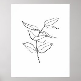 Modernes Pflanze Line Art Poster