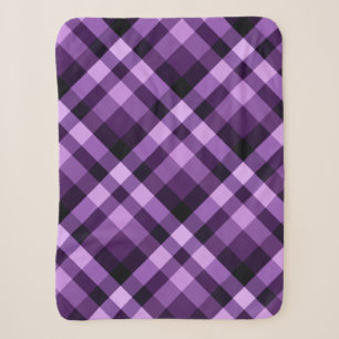 Modernes Pflaumenmuster Lila Kariert Kleines Sherp Sherpadecke