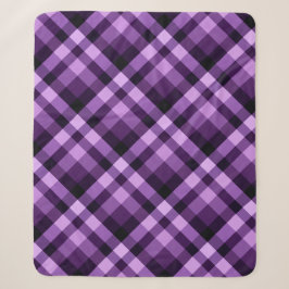 Modernes Pflaumenmuster, Lila, Kariert Sherpadecke