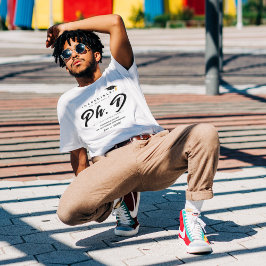 Modernes PhD Abschluss Script Congratulation Party T-Shirt