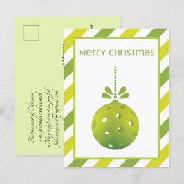 Modernes Pickleball, benutzerdefinierter Text Post Postkarte