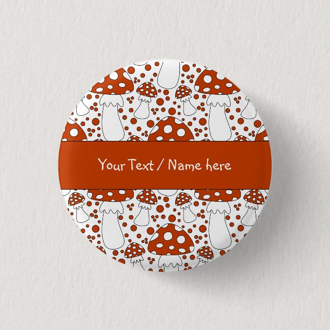 Modernes Pilzdesign Button (Vorderseite)