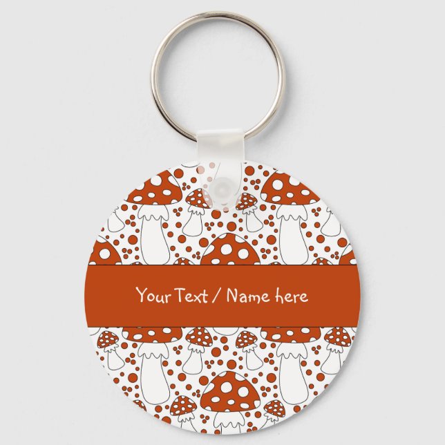 Modernes Pilzdesign Schlüsselanhänger (Vorderseite)