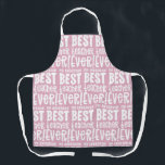 Modernes pink-bester Lehrer Typografie-Geschenk Schürze<br><div class="desc">Modernes pink bester Lehrer Typografie Geschenk. Erhältlich in einer Farbauswahl.</div>