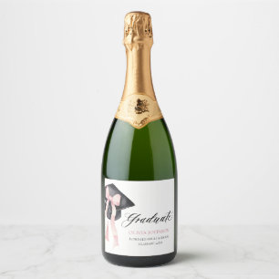Modernes Pink Bow Coquette Graduate Cap Graduate