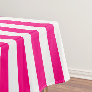 Modernes Pink-breite Streifen-Tischdecke Tischdecke